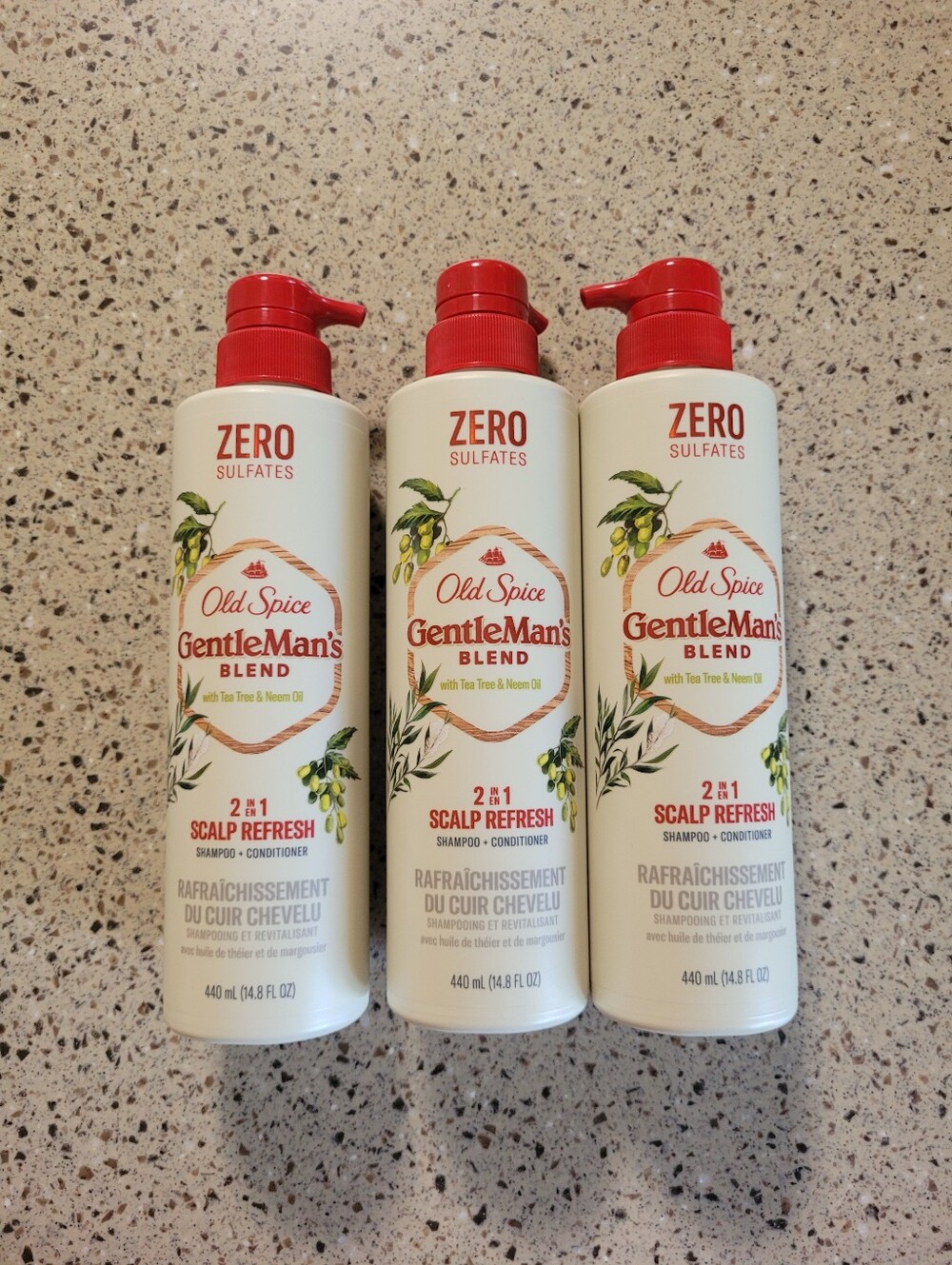 (3) Old Spice Gentleman's Blend Scalp Refresh 2 in 1 Shampoo Conditioner 14.8 oz